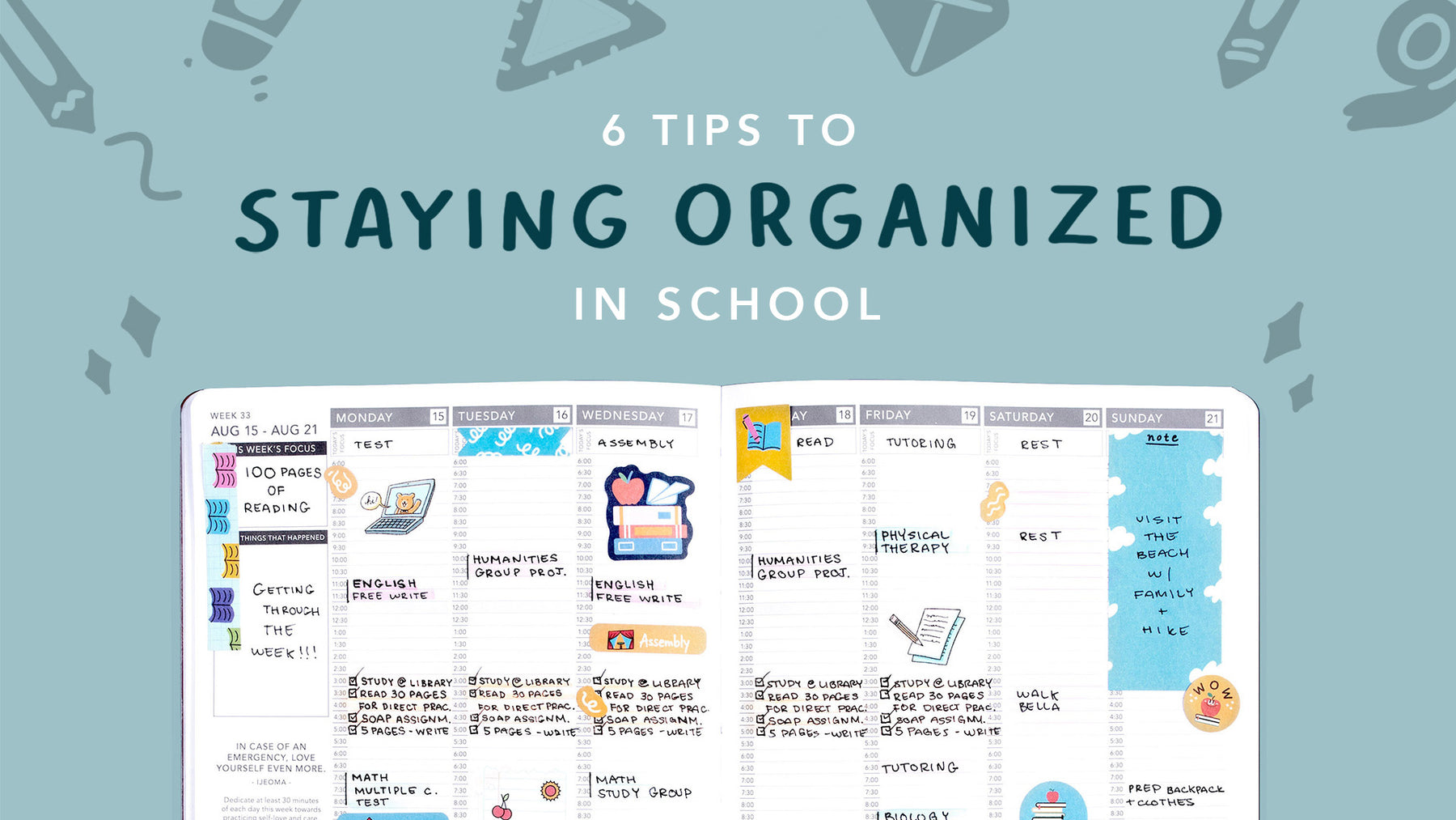 6 Tips for Staying Organized in School